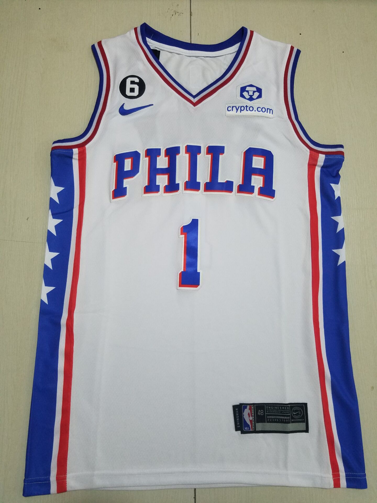 Men Philadelphia 76ers #1 Harden White Nike 2022 NBA Jersey->philadelphia 76ers->NBA Jersey